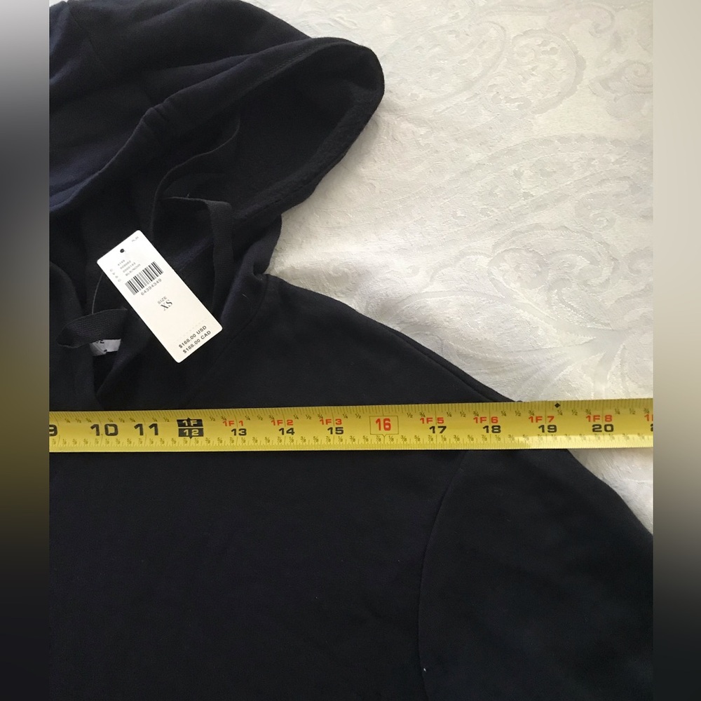 NWT Anthropologie Stateside Softest Fleece Hoodie Maxi Dress Black SZ XS - Picture 6 of 13